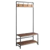 Kirkland's Home Annalee Industrial Metal And Wood Hall Tree- Entryway Furniture