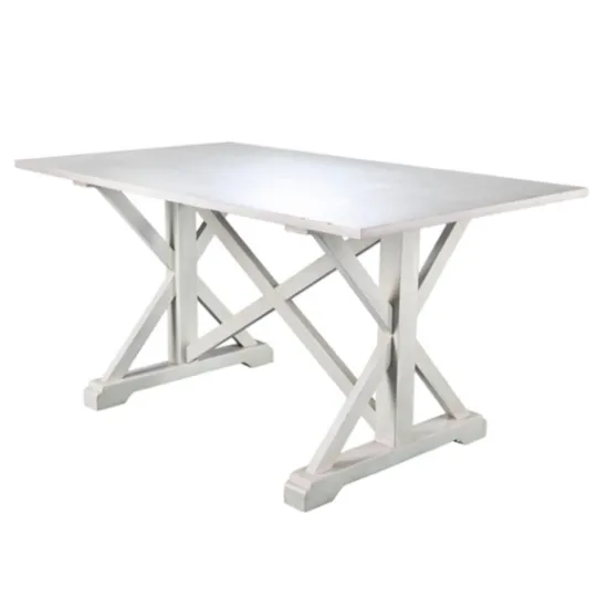 Kirkland's Home Annalise Distressed Farmhouse Dining Table- Dining Tables