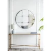 Kirkland's Home Antique Black Floral Panel Round Mirror- Decorative Mirrors