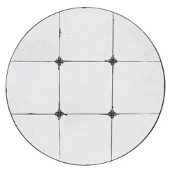 Kirkland's Home Antique Black Floral Panel Round Mirror- Decorative Mirrors