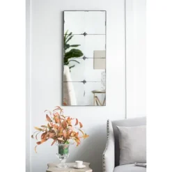 Kirkland's Home Antique Black Floral Panel Rectangle Mirror- Decorative Mirrors