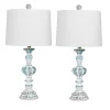 Kirkland's Home Antique Blue Candlestick Table Lamps, Set Of 2- Table Lamps