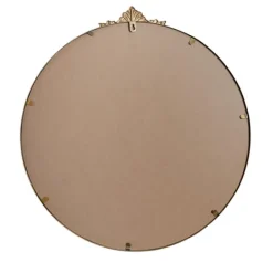 Kirkland's Home Antique Brass Metal Ornate Round Mirror- Decorative Mirrors