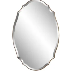 Kirkland's Home Antique Bronze Curved Wall Mirror- Decorative Mirrors