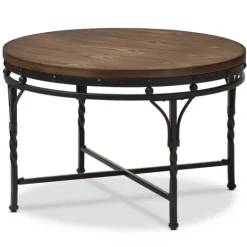 Kirkland's Home Antique Bronze Round Coffee Table- Coffee Tables