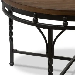 Kirkland's Home Antique Bronze Round Coffee Table- Coffee Tables