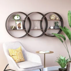 Kirkland's Home Antique Copper Guzzo Wall Shelf- Shelves