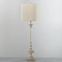 Kirkland's Home Antique Cream Buffet Lamp- Buffet Lamps