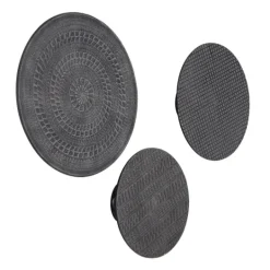 Kirkland's Home Antique Dark Geometric 3-Pc. Wall Plaque Set- Wall Plaques