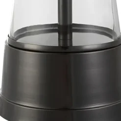 Kirkland's Home Antique Dark Nickel Cone Base Table Lamp- Table Lamps