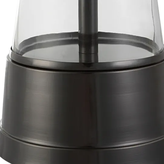 Kirkland's Home Antique Dark Nickel Cone Base Table Lamp- Table Lamps