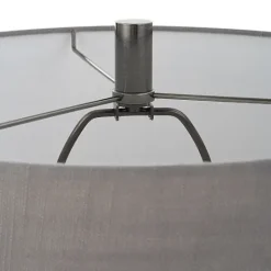 Kirkland's Home Antique Dark Nickel Cone Base Table Lamp- Table Lamps