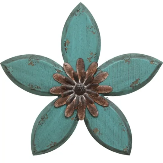 Kirkland's Home Antique Flower Plaque- Wall Plaques