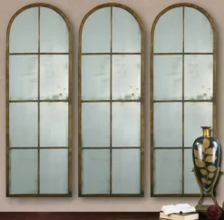 Kirkland's Home Antique Gold Arched Metal Mirror- Decorative Mirrors