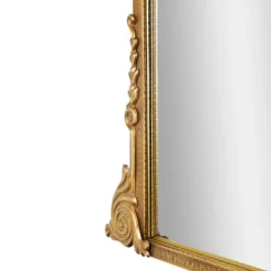 Kirkland's Home Antique Gold Metal Baroque Arch Wall Mirror- Decorative Mirrors