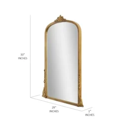 Kirkland's Home Antique Gold Metal Baroque Arch Wall Mirror- Decorative Mirrors