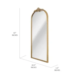 Kirkland's Home Antique Gold Metal Ornate Arch Wall Mirror- Decorative Mirrors
