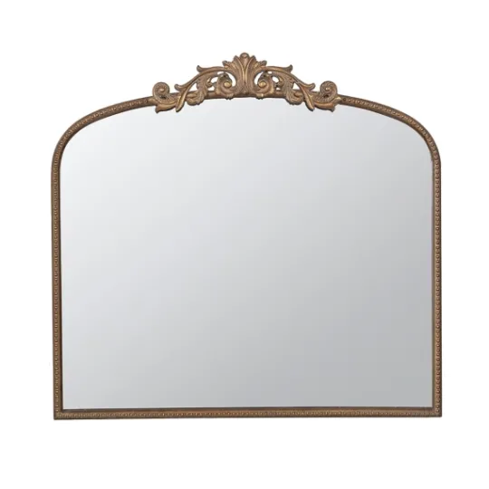 Kirkland's Home Antique Gold Studded Floral Scroll Mirror- Decorative Mirrors