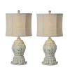 Kirkland's Home Antique Ivory Distressed Table Lamps, Set Of 2- Table Lamps