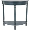 Kirkland's Home Antique Navy Half Round Console Table- Console Tables