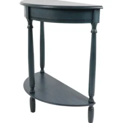 Kirkland's Home Antique Navy Half Round Console Table- Console Tables