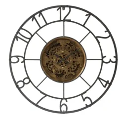 Kirkland's Home Antique Rusted Iron Gearwork Wall Clock- Clocks