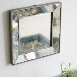 Kirkland's Home Antique Silver Glass Square Frame Mirror- Decorative Mirrors