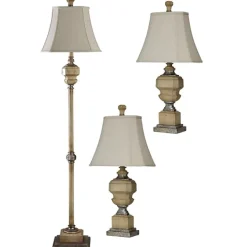 Kirkland's Home Antique Statue Floor And Table Lamps, Set Of 3- Table Lamps