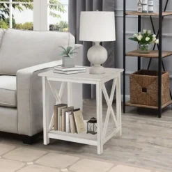 Kirkland's Home Antique Washed Wood Square Side Table- Accent & End Tables