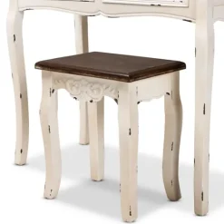 Kirkland's Home Antique White And Walnut 2-Pc. Vanity Set- Armoires