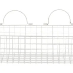 Kirkland's Home Antique White 2-Pc. Long Wire Basket Set, 17 In.- Wall Storage