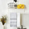 Kirkland's Home Antique White Wire Basket Towel Rack, 17 In.- Wall Storage