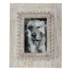Kirkland's Home Antique White Wood Beaded Picture Frame, 4X6- Picture Frames
