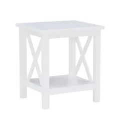 Kirkland's Home Antique White X Side Frame Accent Table- Accent & End Tables