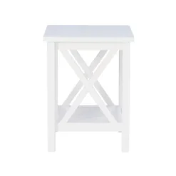 Kirkland's Home Antique White X Side Frame Accent Table- Accent & End Tables