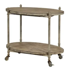 Kirkland's Home Antique Wood And Metal Bar Cart- Kitchen Islands & Bar Carts