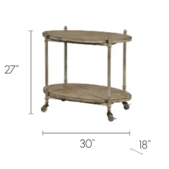 Kirkland's Home Antique Wood And Metal Bar Cart- Kitchen Islands & Bar Carts