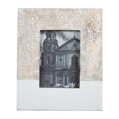 Kirkland's Home Antique Wood Floral Dipped Picture Frame, 5X7- Picture Frames