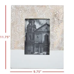 Kirkland's Home Antique Wood Floral Dipped Picture Frame, 5X7- Picture Frames