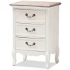 Kirkland's Home Antique Wooden 3-Drawer Nightstand- Nightstands