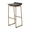 Kirkland's Home Antiqued Gold Frame Modern Bar Stool- Bar Stools & Counter Height Stools