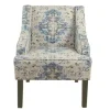 Kirkland's Home Antiqued Medallion Swoop Arm Accent Chair- Accent Chairs