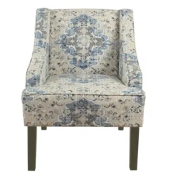 Kirkland's Home Antiqued Medallion Swoop Arm Accent Chair- Accent Chairs