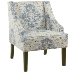 Kirkland's Home Antiqued Medallion Swoop Arm Accent Chair- Accent Chairs