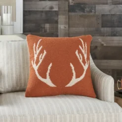 Kirkland's Home Antlers Cotton Throw Pillow- Pillows