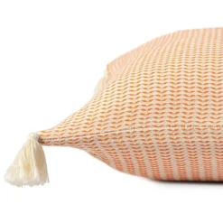 Kirkland's Home Apricot Trapeze Organic Cotton Throw Pillow- Pillows
