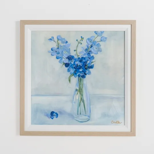 Kirkland's Home April Sweet Pea Framed Art Print- Framed Art