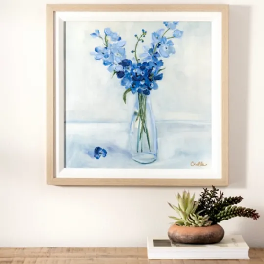 Kirkland's Home April Sweet Pea Framed Art Print- Framed Art