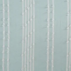Kirkland's Home Aqua Cotton Jacquard Shower Curtain- Shower Curtains