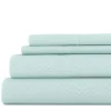 Kirkland's Home Aqua Embossed Checkered 3-Pc. Twin Sheet Set- Bed Sheets